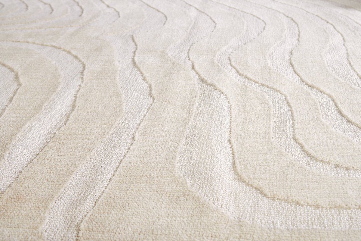 Design Tapijt WAVE 240x170cm crème beige 3D effect - 43129
