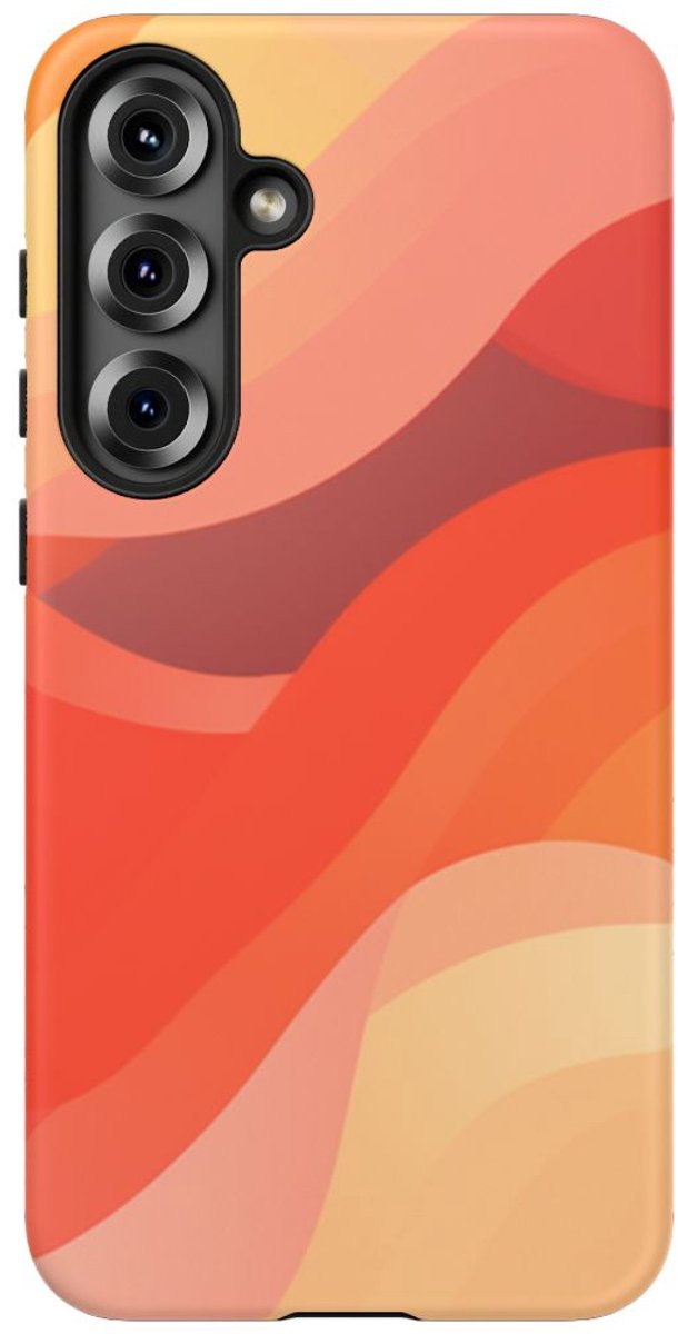 Warme Abstracte Golfpatronen – Telefoonhoesje Geschikt voor Samsung Galaxy S25 Plus