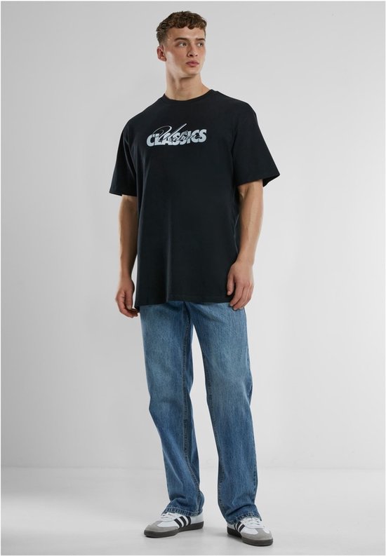 Urban Classics - T-shirt Heavy pour hommes UC Cursive Bold Logo - XS - Zwart