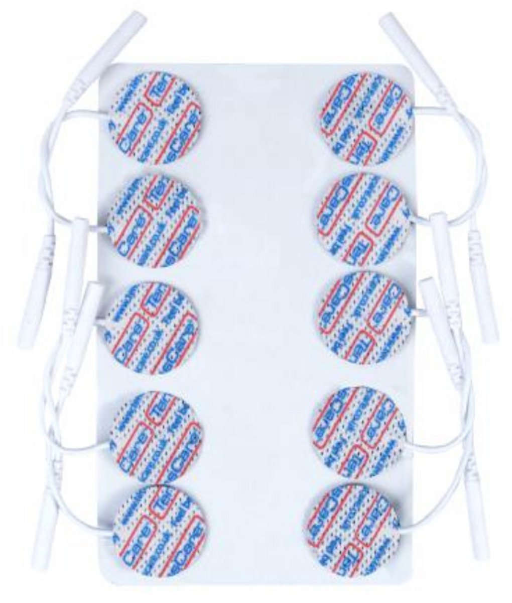 TensCare - 10 pads cirkelvorm (1 set) | electroden pads tens | elektrodenpads | Zelfklevende Elektroden Pads | Gel-elektroden | tens pads | tens elektroden | tens plakkers | tens elektrode pads