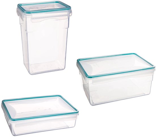 Set de 3 Boîtes de conservation en plastique avec couvercles