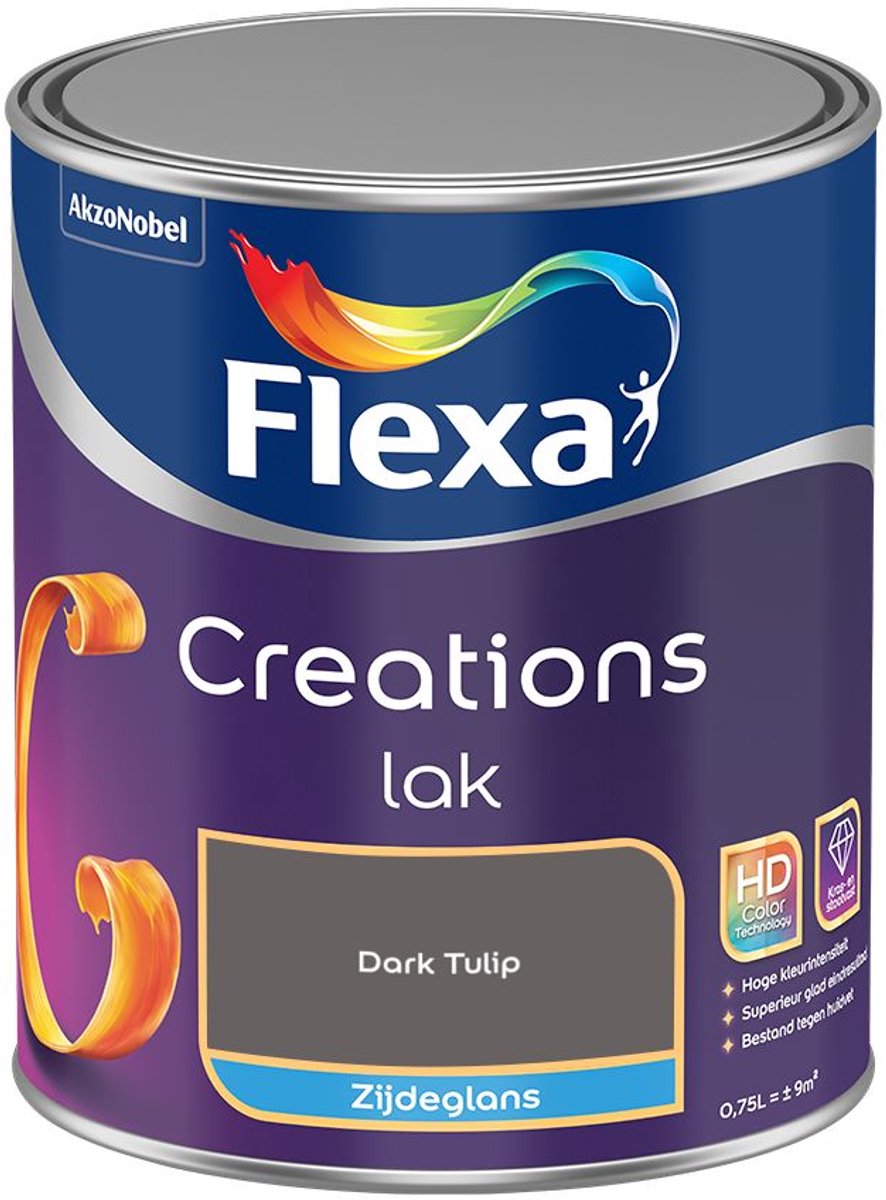 Flexa - Creations Lak Zijdeglans - Dark Tulip - Mengverf - 0.75 L