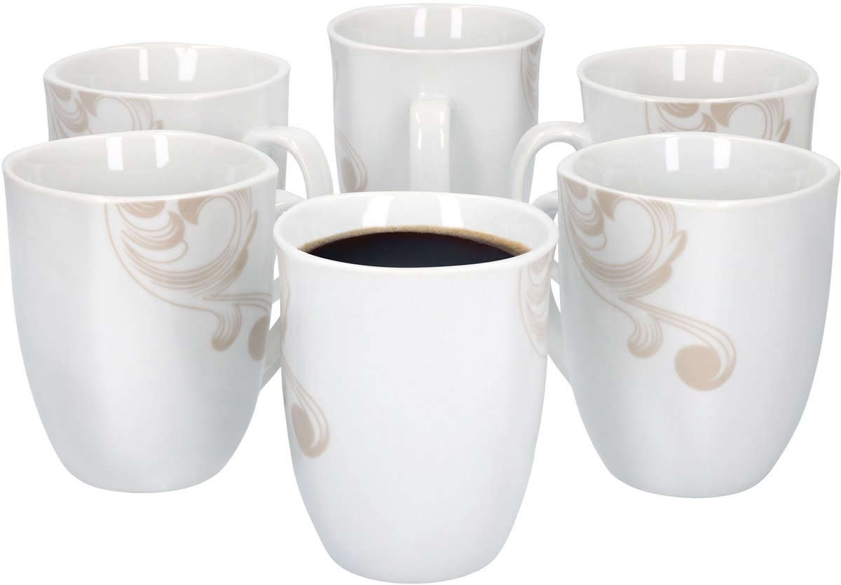 6-delige set koffiekopjes Festivo 33 cl