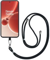 Coque de protection arrière Flexible en Siliconen TPU avec cordon Zwart amovible pour OnePlus Nord 3 - Zwart - Compatible avec OnePlus Nord 3