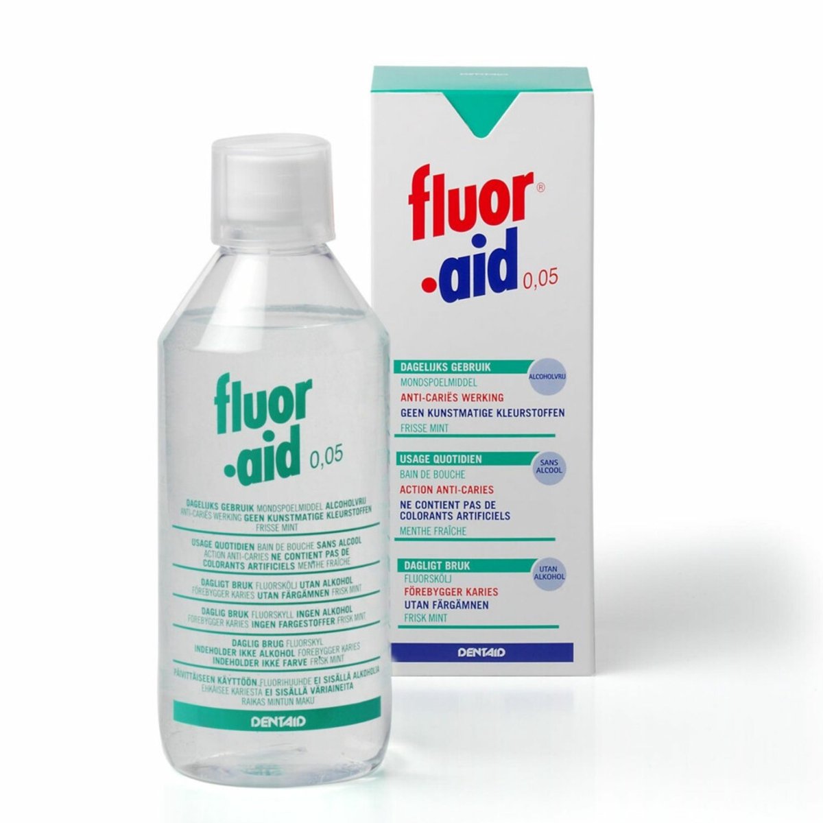 FluorAid Mondwater 0.05 - 3 x 500 ml - Voordeelverpakking