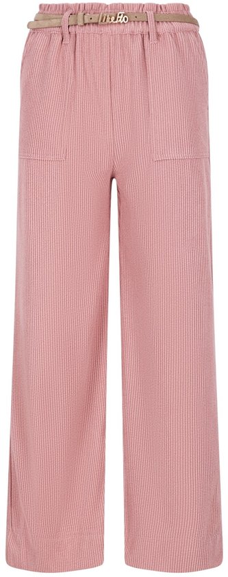 Like Flo winter corduroy wide leg broek meisjes - roze - Finn - riemlussen