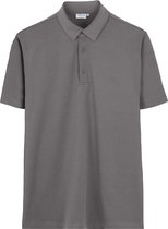 Vercate - Heren Polo Korte Mouw - Strijkvrij Poloshirt - Grijs - Slim Fit - Excellent Katoen - Maat: M