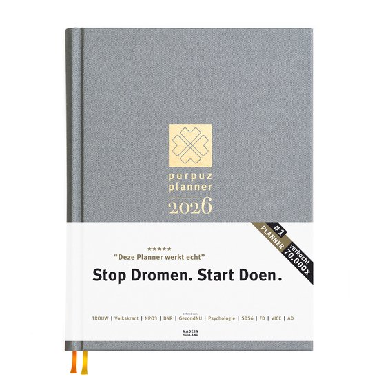 Purpuz Planner 2026 - Agenda 2026 Lifecoach in één - Weekplanner - Doelenplanner 70k Verkocht - Stop Dromen. Start Doen >>