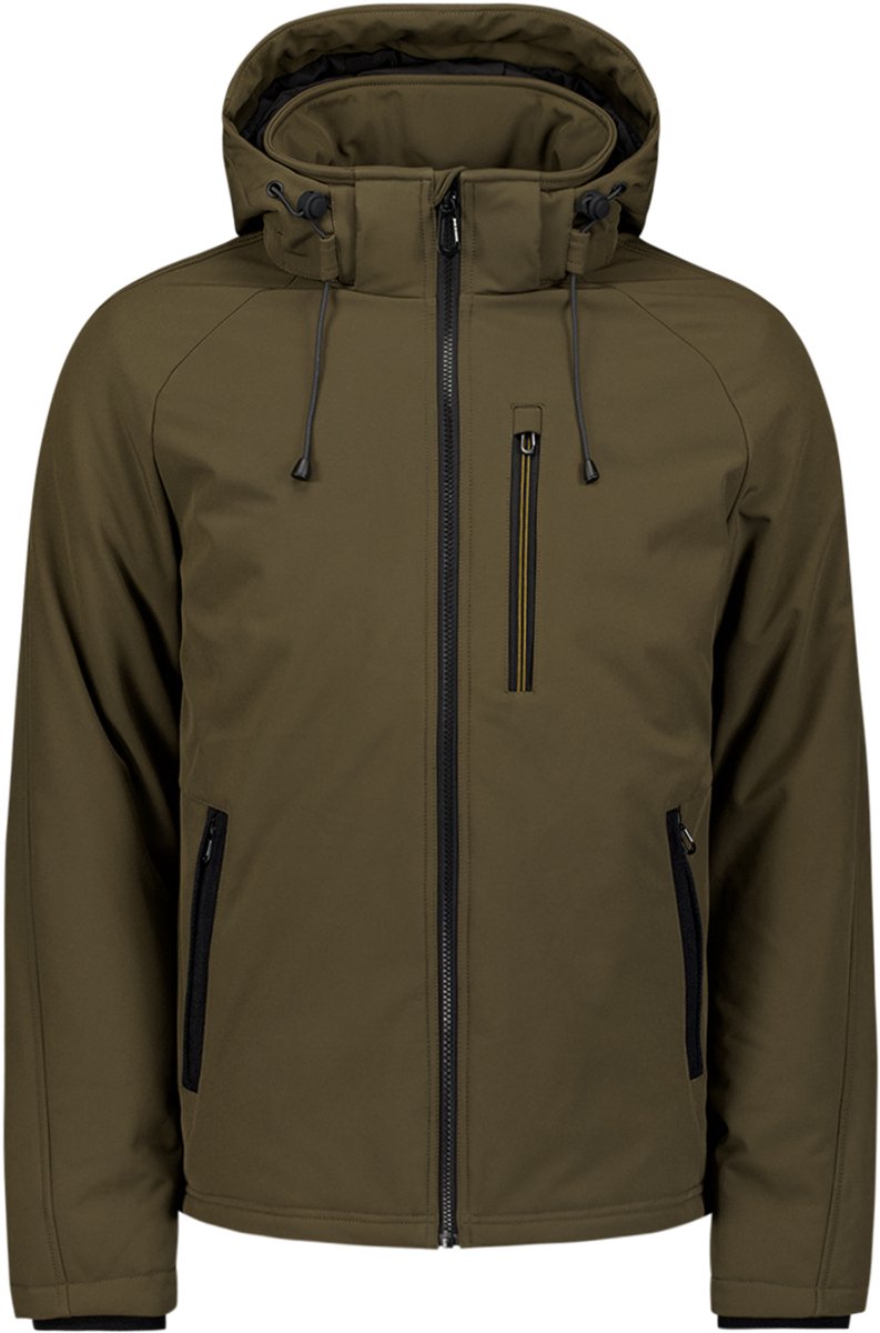 Softshell jacket met afritsbare capuchon