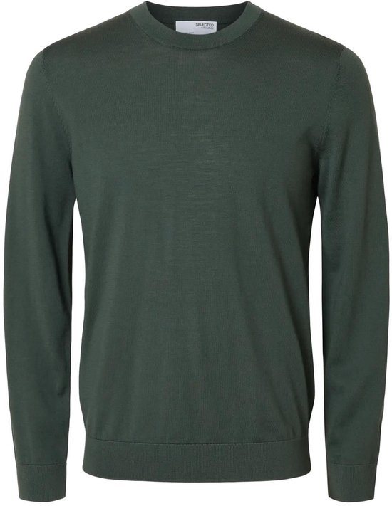 SELECTED HOMME fijngebreid vest SLHTRAY van merinowol bruin
