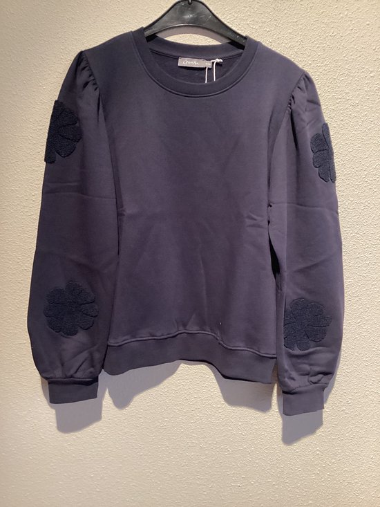 Shirt met print en trekkoord voor dames in Blauw