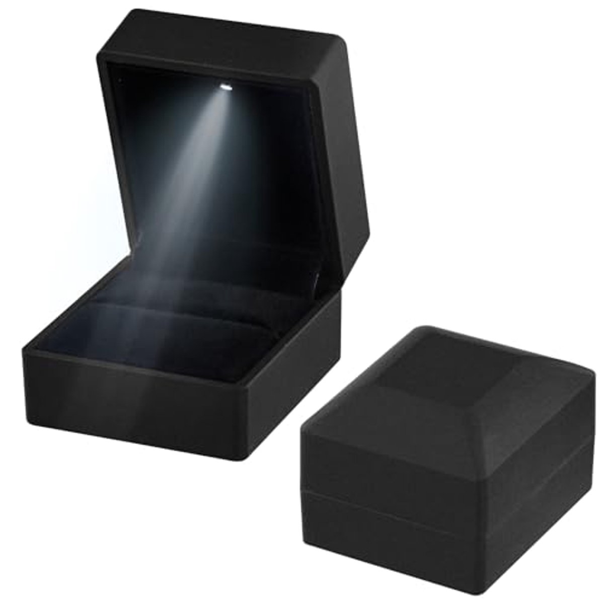 Hartvormige Ringendoos met Ledlicht voor Verlovingen en Huwelijken
