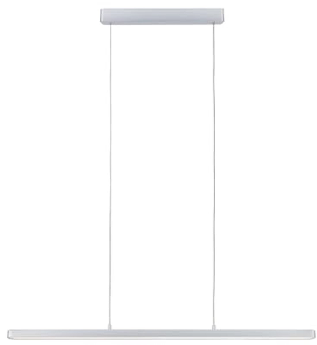 LED hanglamp dimbaar warm wit chroom aluminium kunststof plafondlamp 2700 K