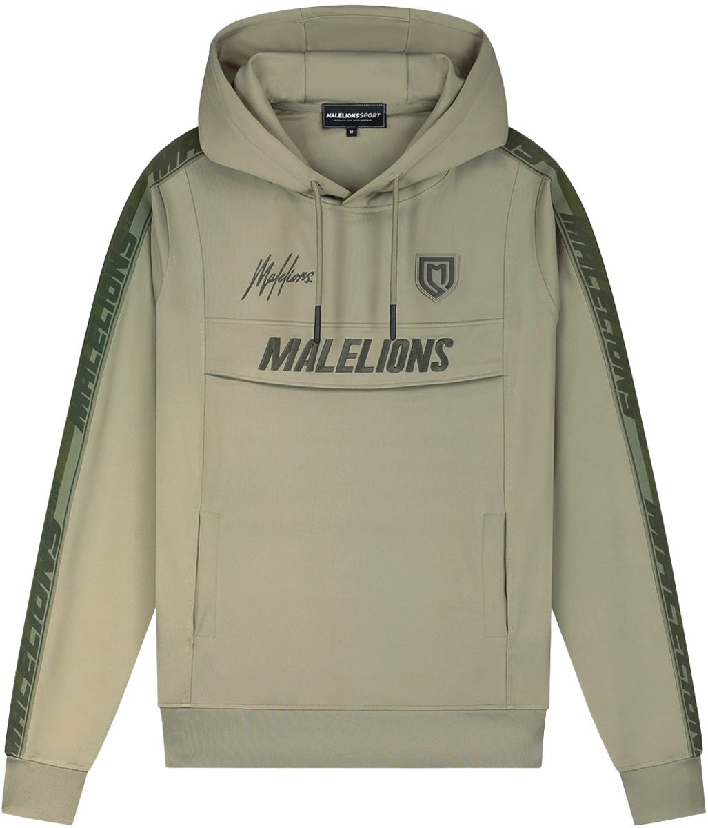 Malelions sport warming up hoodie in de kleur groen.