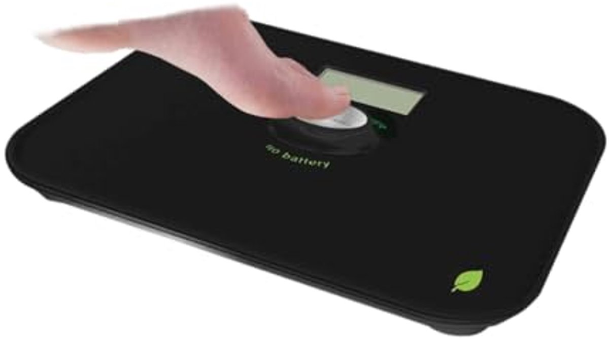 Kinetische Personenweegschaal Zwart - Milieuvriendelijk en Batterijloos, 180 kg