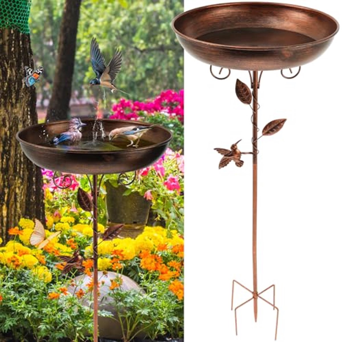 Bird Bath Met Diameter 30 cm - Roestvrij, Duurzaam en Ideaal Voor Buiten