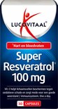 Lucovitaal Super Resveratrol 100 mg verpakking met rode manfiguur.