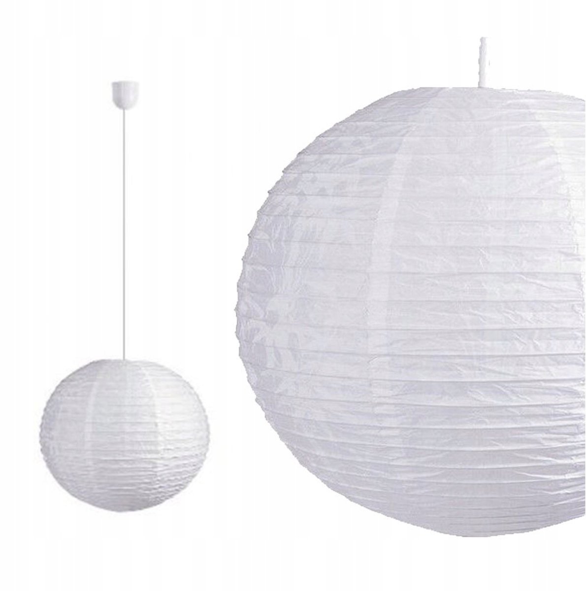 RICE 4894 Lampenkap Hanglamp - Wit, 30cm