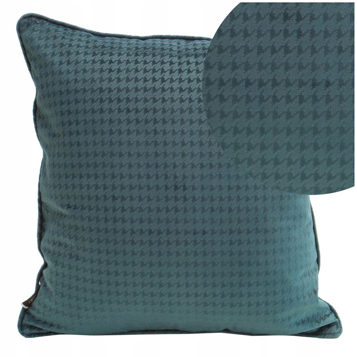 Decoratieve Kussenhoes Amelia 40x40cm Velours Pepita Blauw