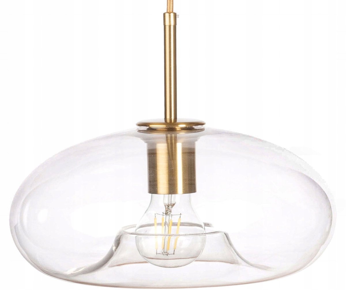 Moderne Gouden Glazen Hanglamp PARIS UFO - Transparant