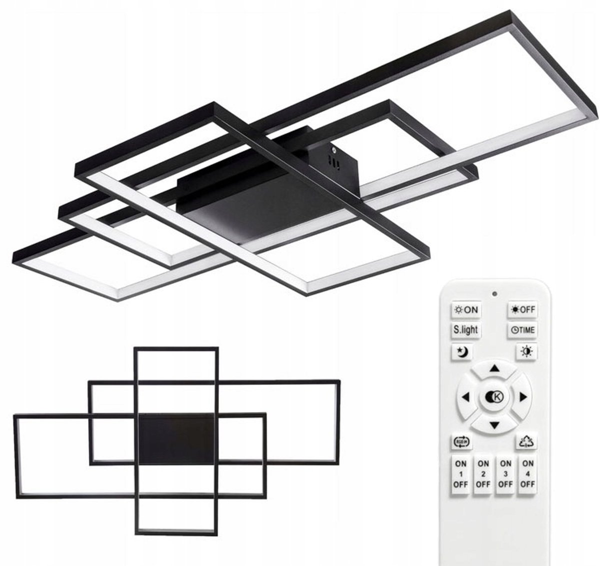 Moderne LED Plafondlamp XL CCT Verstelbaar met afstandsbediening