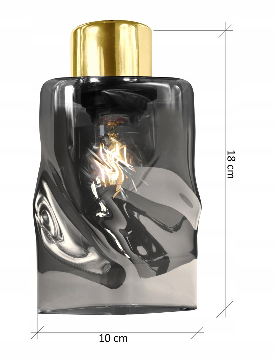 Komat LORD 8-303KW Plafondlamp Zwart/Goud E27
