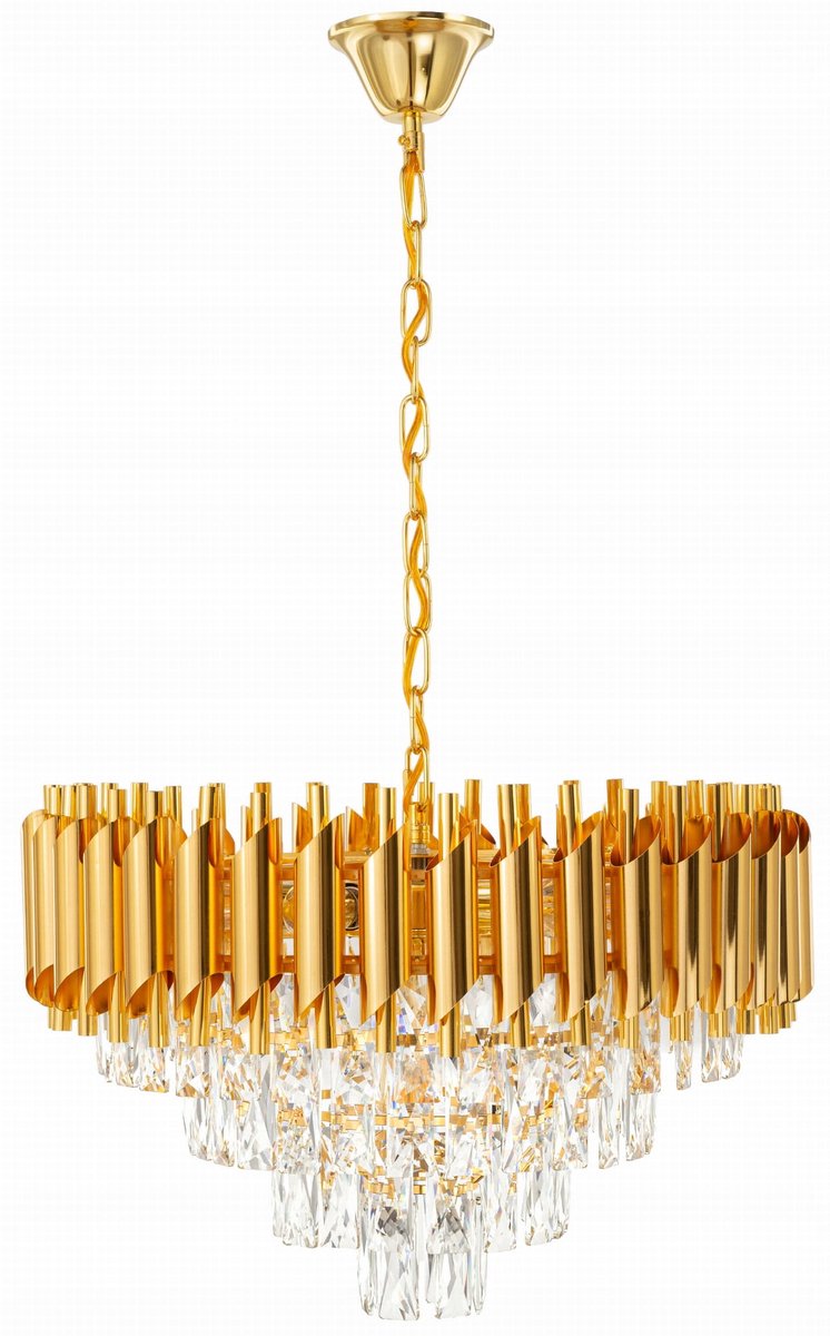 Luxe Gouden Kristallen Plafondlamp - WSC024 - Glamour Stijl