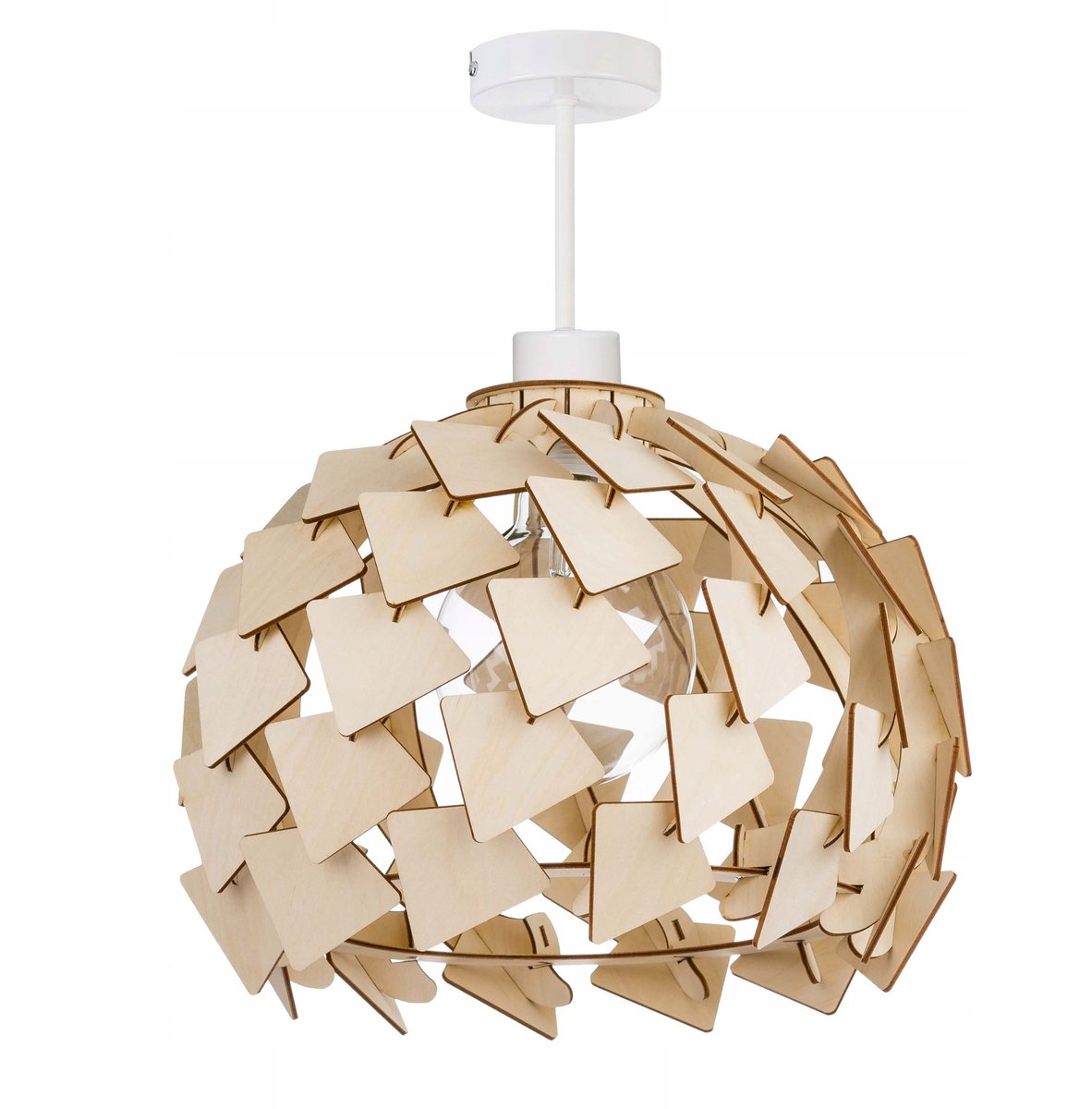 Hanglamp Loft Wit Hout XL E27