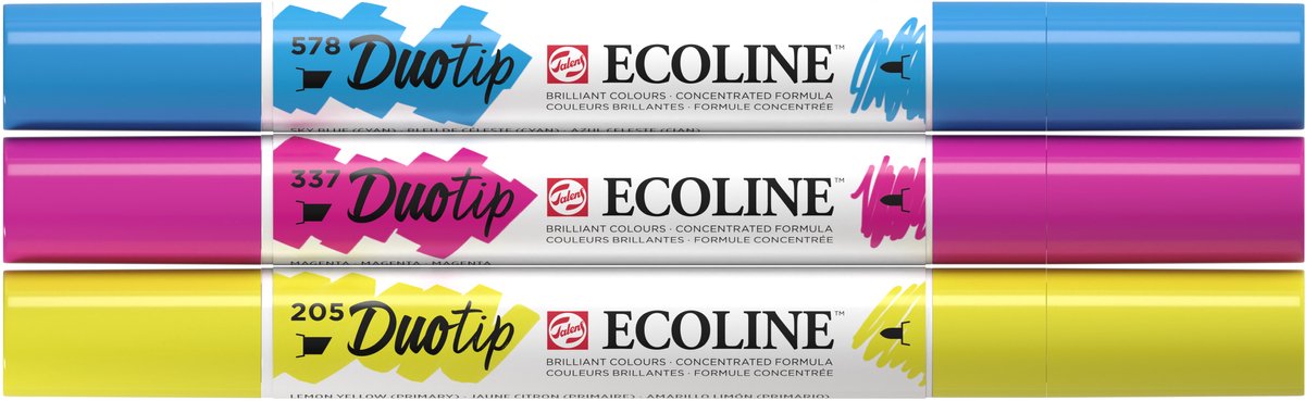 Duotip talens ecoline set 3 stuks primair | 3 stuks