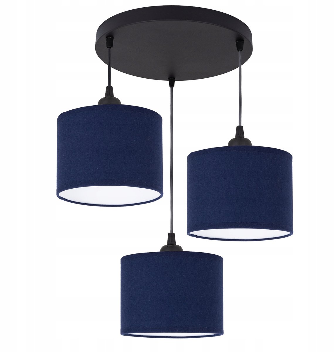 Hanglamp Rond Loft Mini Blauw Stoffen Kap E27