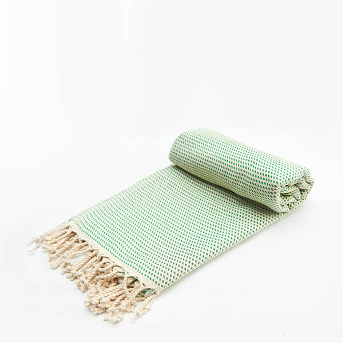 Yeye Chess Hammam Handdoek 100% Katoen Groen - Outlet