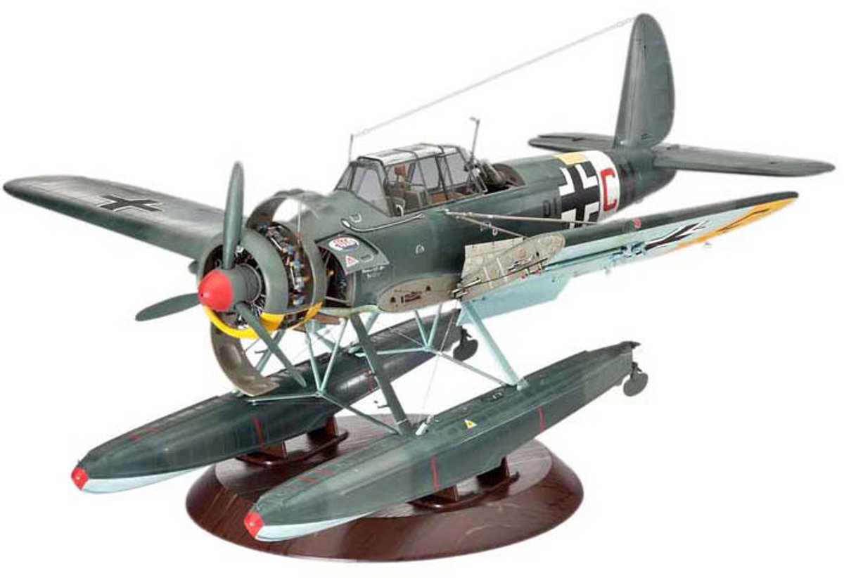 Revell Modelbouwpakket Vliegtuigen - 03787 Arado Ar 196A-3 Seaplane - WWII Duits Verkenningsvliegtuig - Propellervliegtuig Plastic - 1:32 - Modelbouw — afbeelding 2