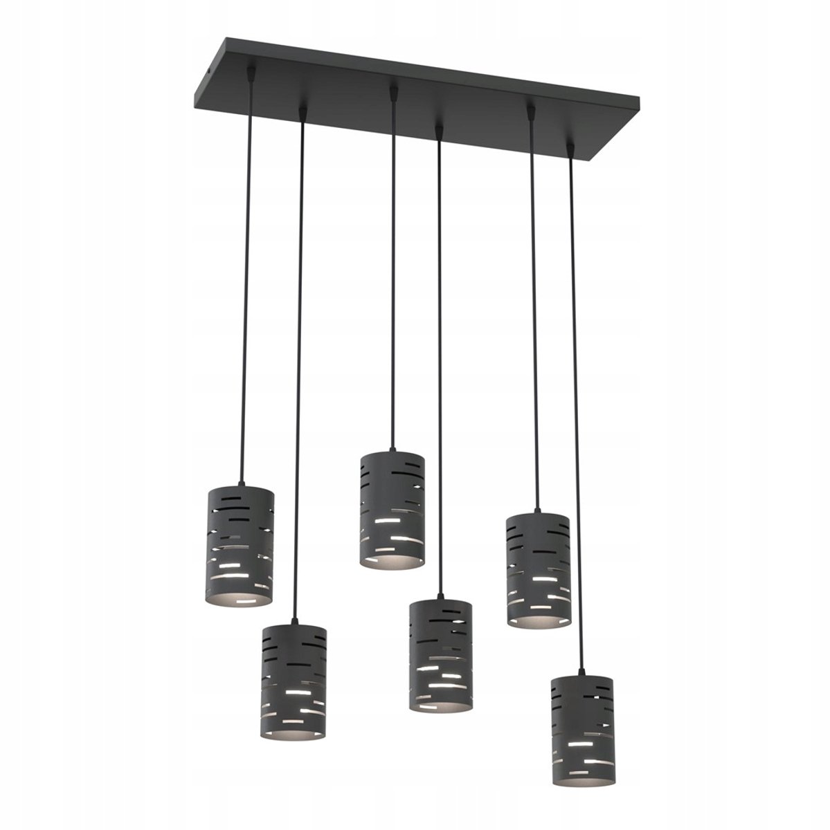 Emibig TANK 6 BL Zwarte Hanglamp Staal 15W E27 - Industrieel Design