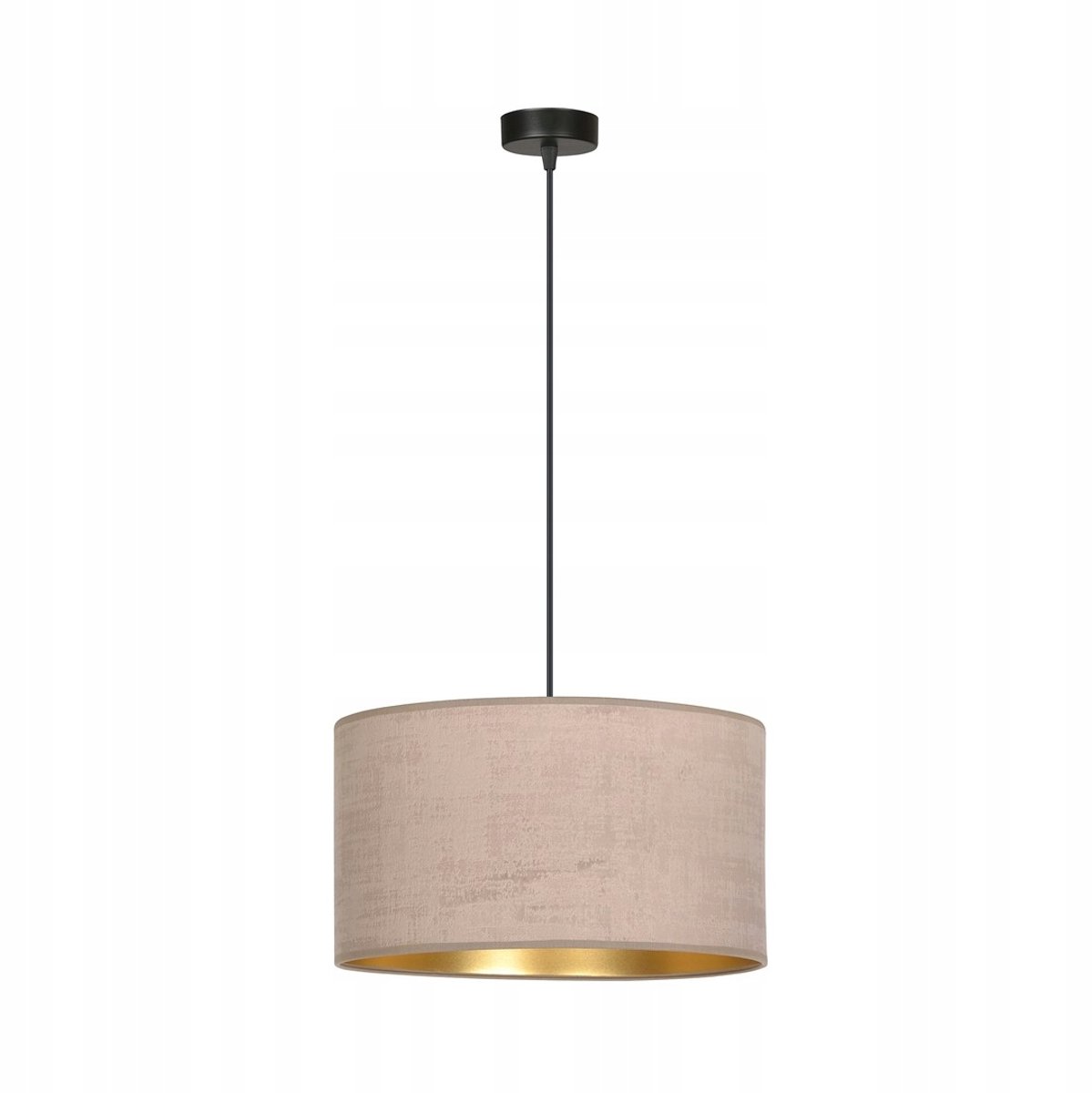 Emibig HILDE 1 BL ROSE hanglamp - Zwart met Roze kap, E27