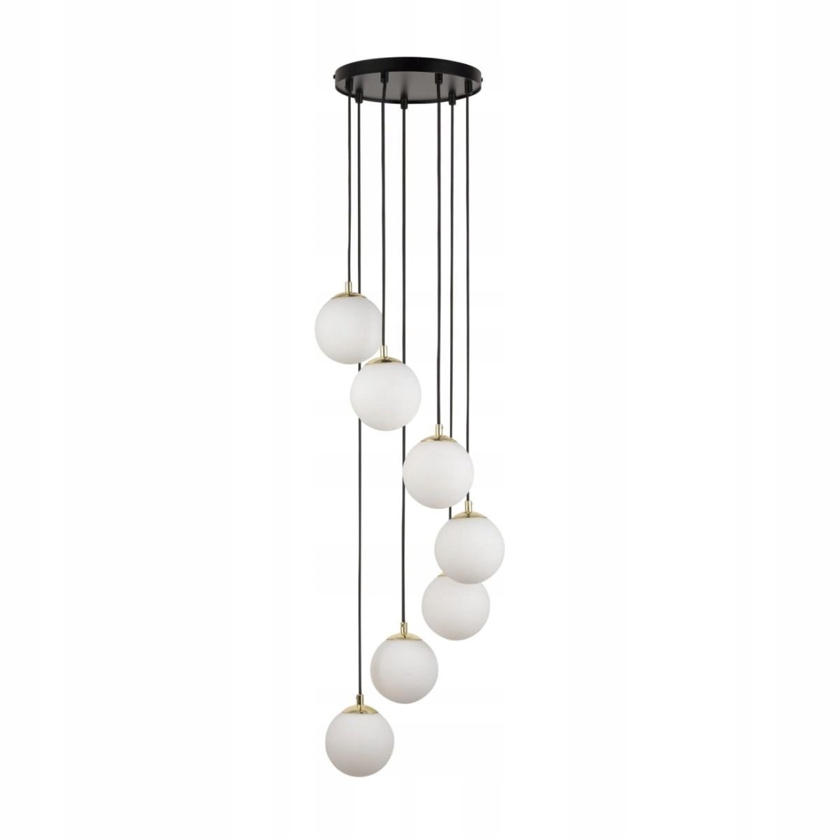 PIANO 7 Cascade Hanglamp met Melkglazen Bollen - Sigma Lighting