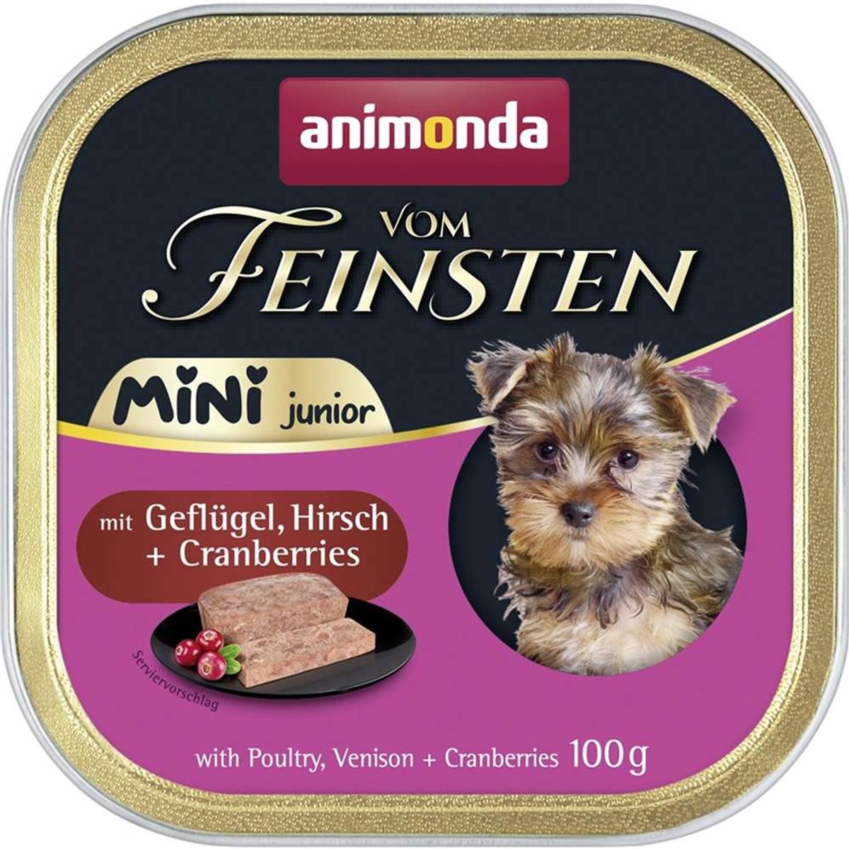 Animonda Animonda Dog - Vom Feinsten Mini Adult 32x100g | Geflügel, Hirsch & Cranberrys