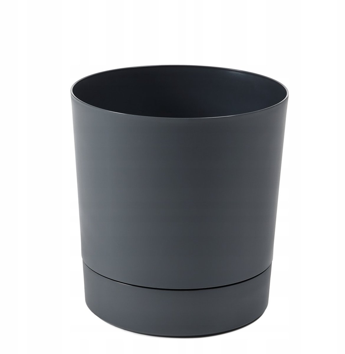AURA Antraciet Pot met Schotel Ø 22,5cm H 23,6cm