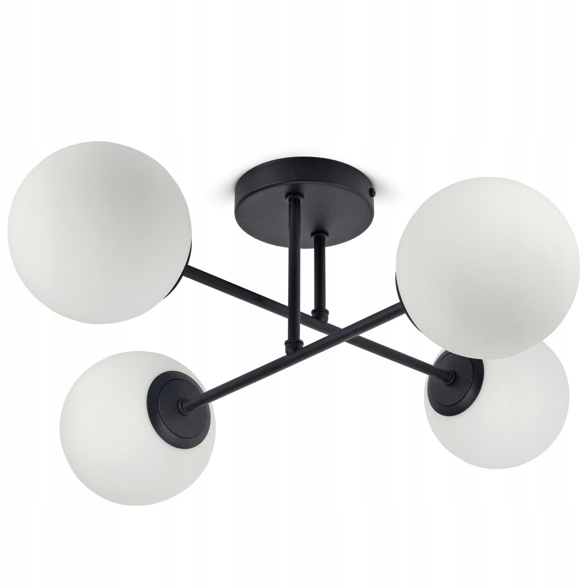 Luxe Plafondlamp Glazen Bollen G9 LED 4-lichts Mat Wit
