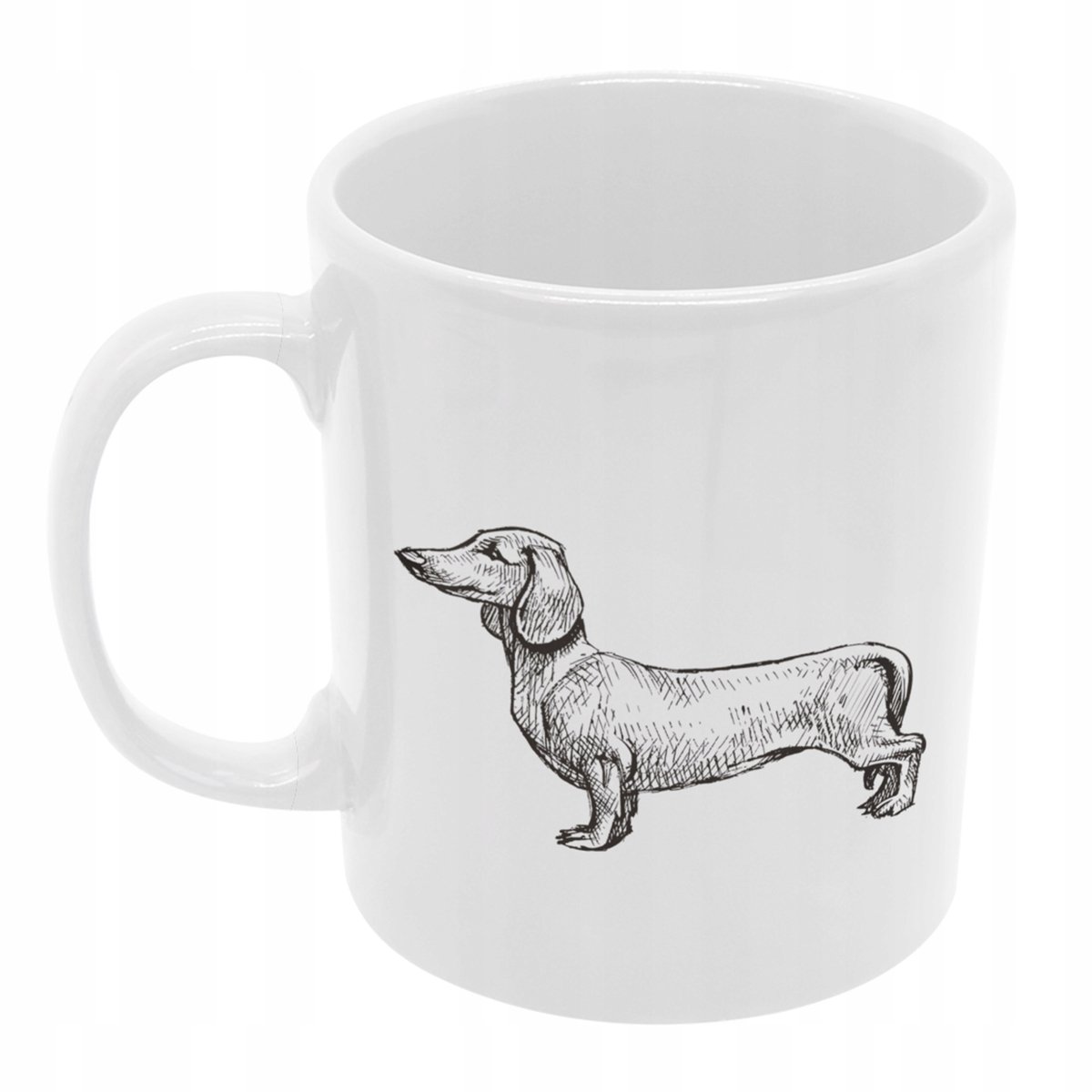Keramische Mok met Dachshund Schets - Origineel Cadeau