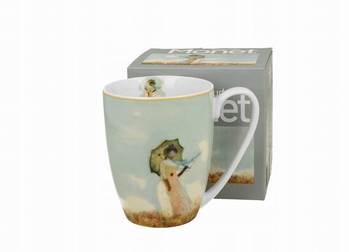 Duo Mok "Dame met Parasol" - C. Monet, Porselein, 360ml