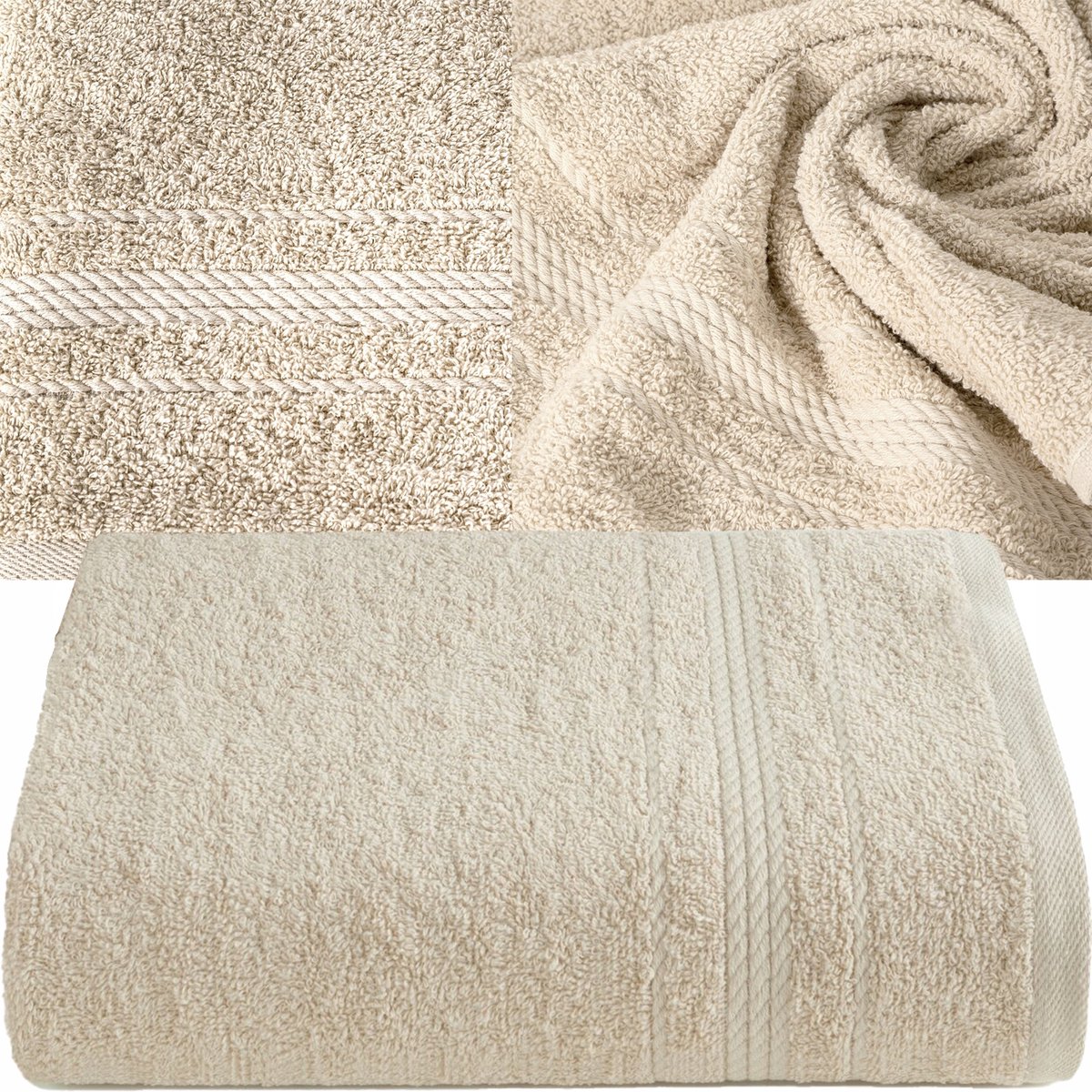 Zachte Badhanddoek 70x140cm - Beige, 450 GSM