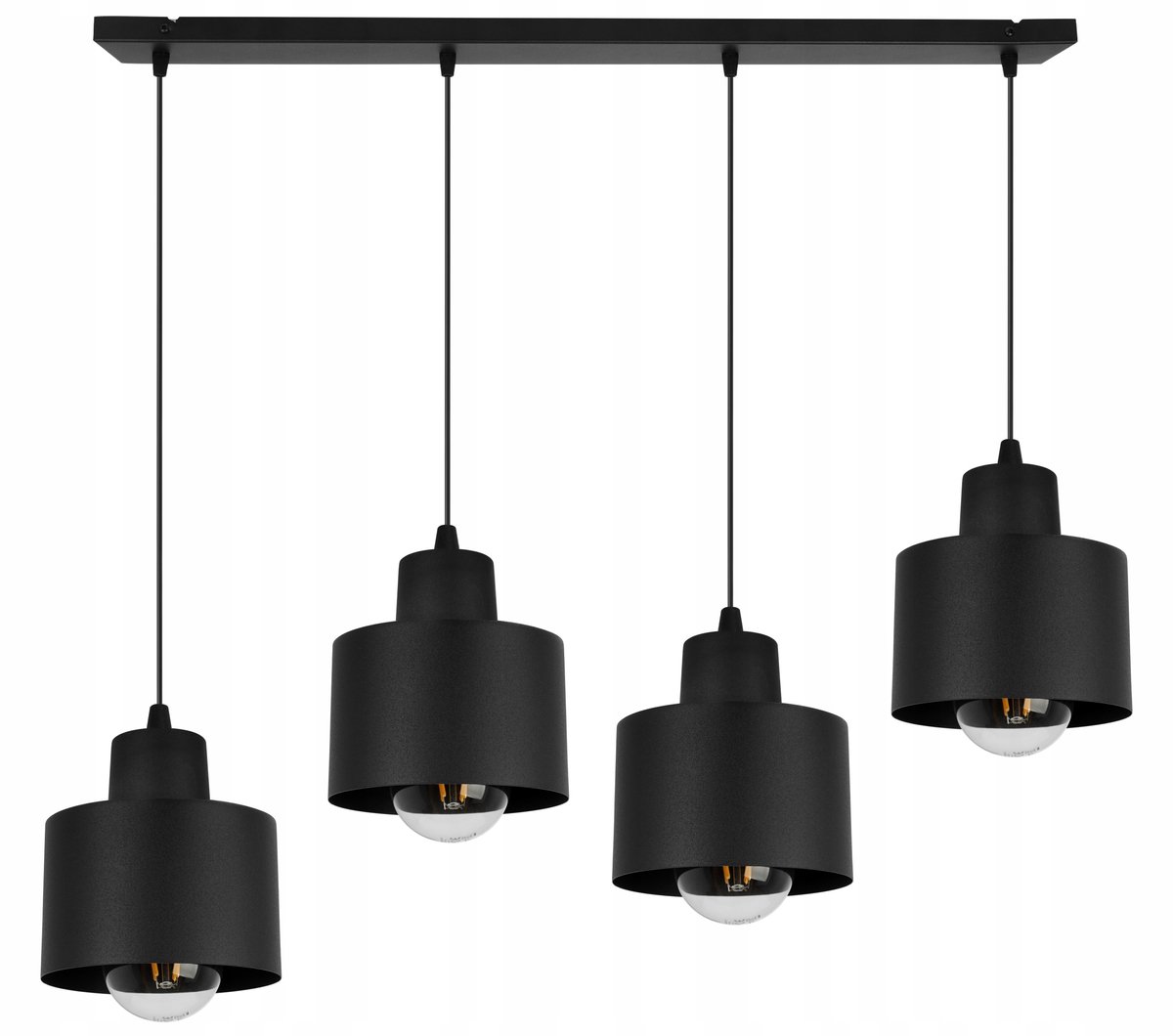Zwarte Loft Hanglamp E27 - Modern Design voor Keuken & Tafel