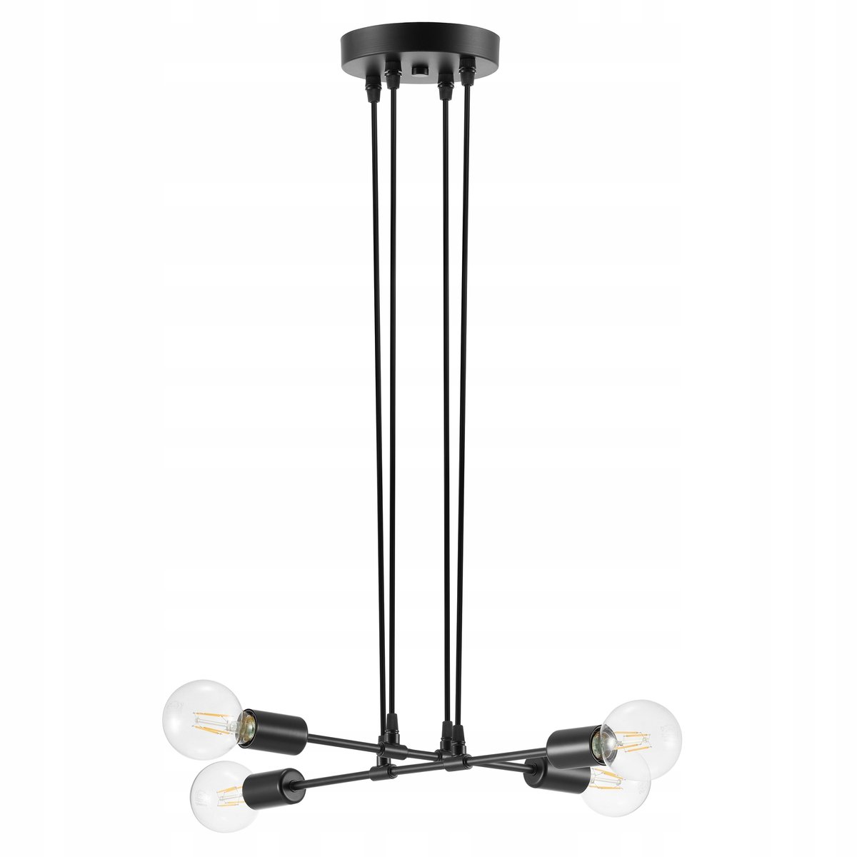 Moderne Hanglamp Plafondlamp LED E27 Zwart Design Metaal