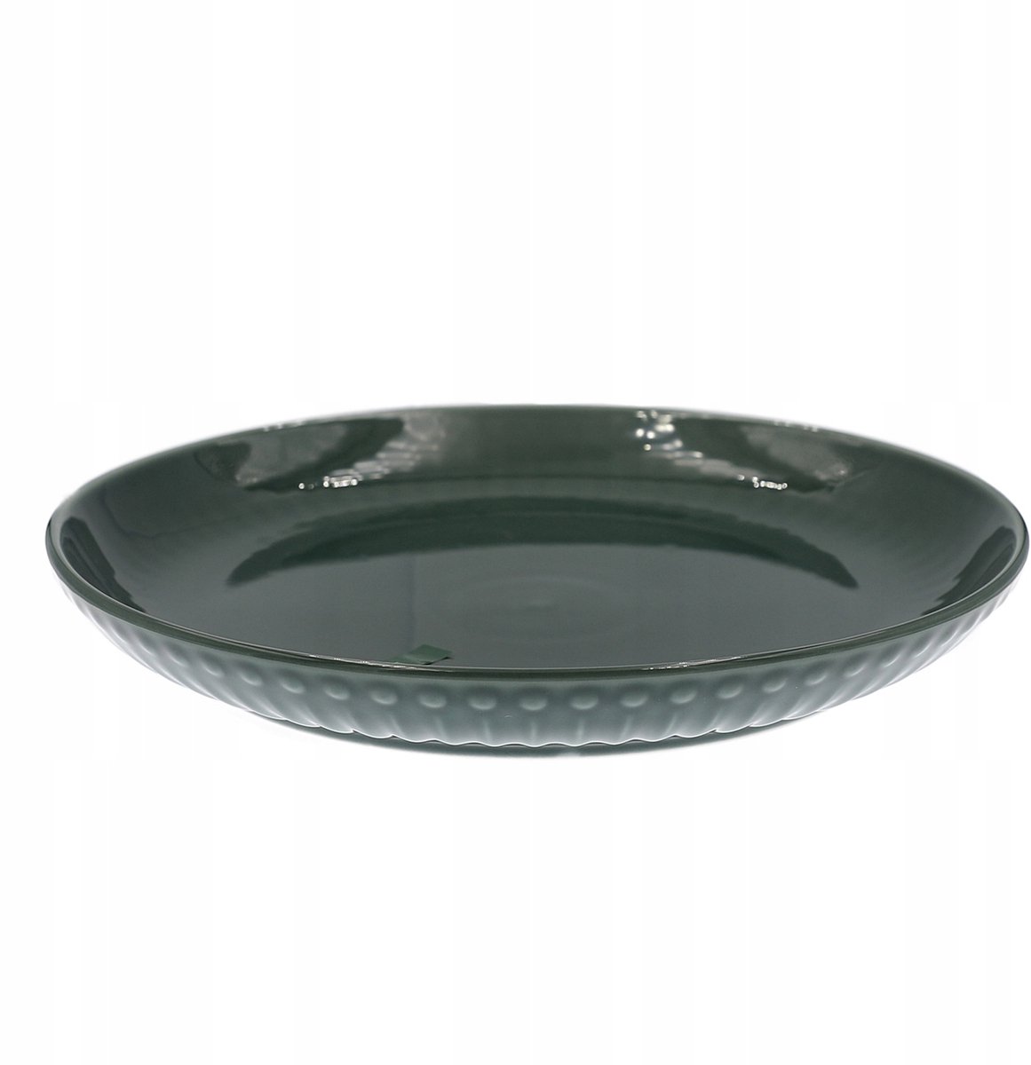 Grote Platte Diner-/Ontbijtbord 26cm Mozaïek Olijf - Effen