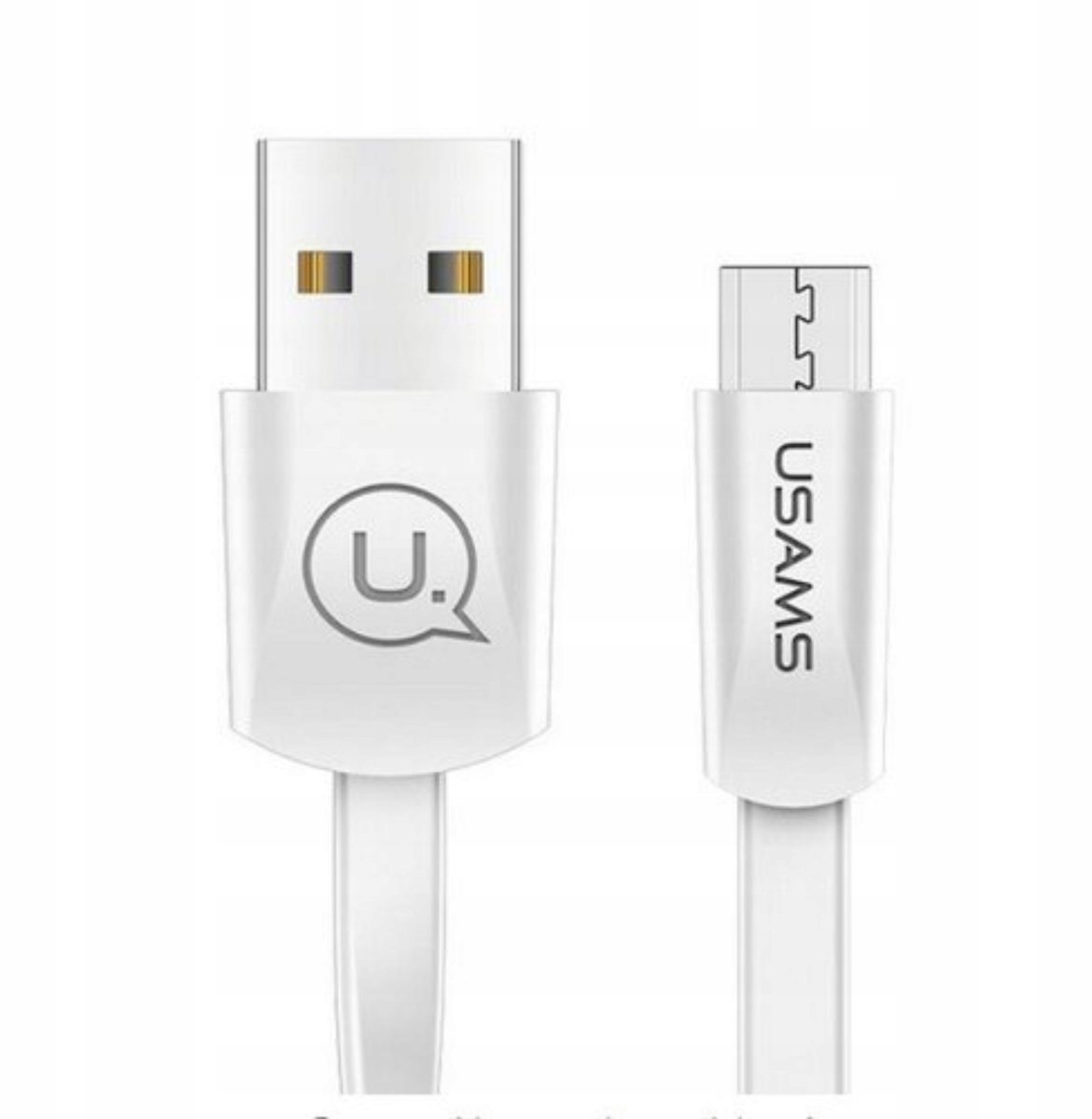 P4Y Platte Micro USB Kabel US-SJ201 U2 1,2m Wit