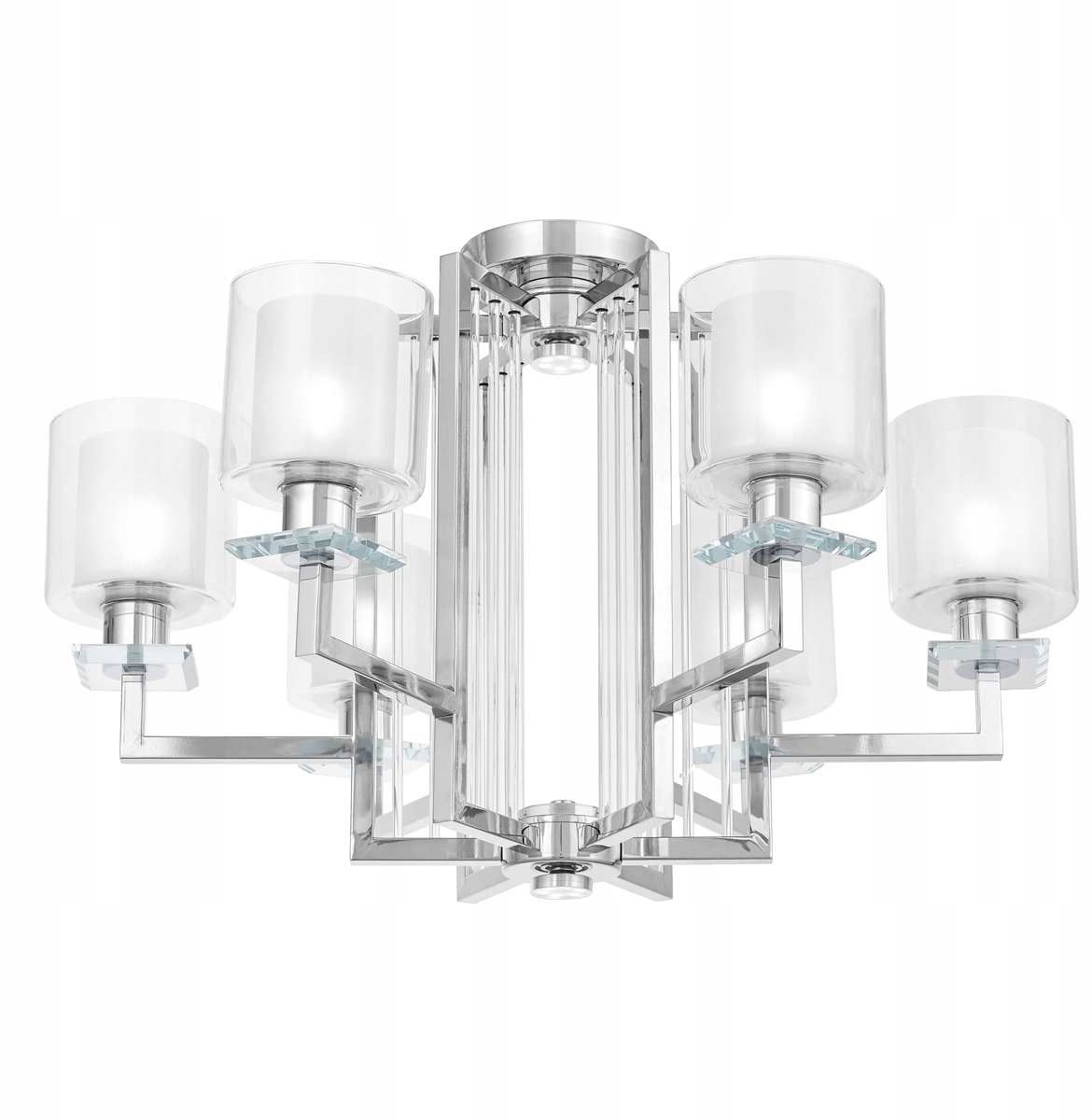 Lumina Deco Manhattan W6 Plafond Kroonluchter Chroom 6xE27