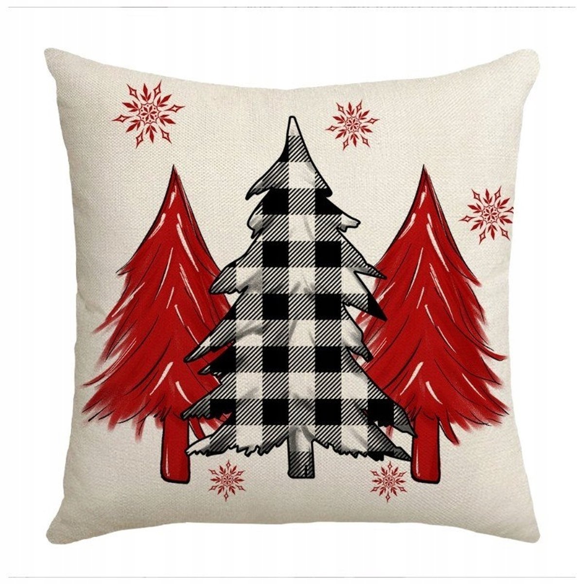 ECARLA Kerst Kussenhoes 45x45cm Boho Stijl - Decoratief
