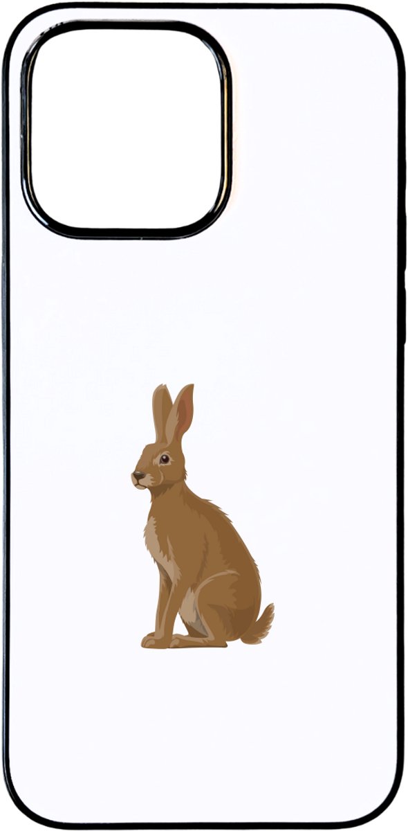 Hacebo® - Konijnen telefoonhoesje - Konijn - Dieren liefhebbers - telefoonhoesjes - Knaagdieren - huisdieren - hoesje geschikt voor iPhone 15 Pro Max