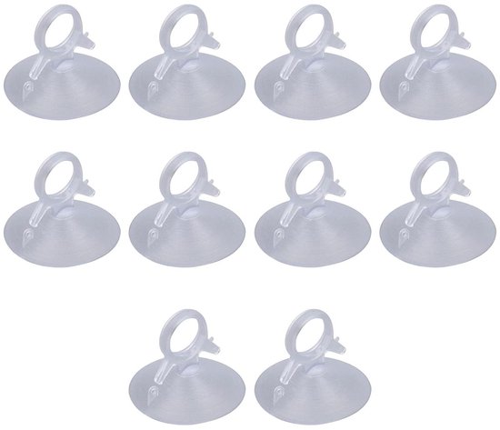 Allecto Plus - 10 ventouses en plastique avec boucles, pare-soleil pour vitres de voiture, Accessoires de vêtements pour bébé pour pare-brise