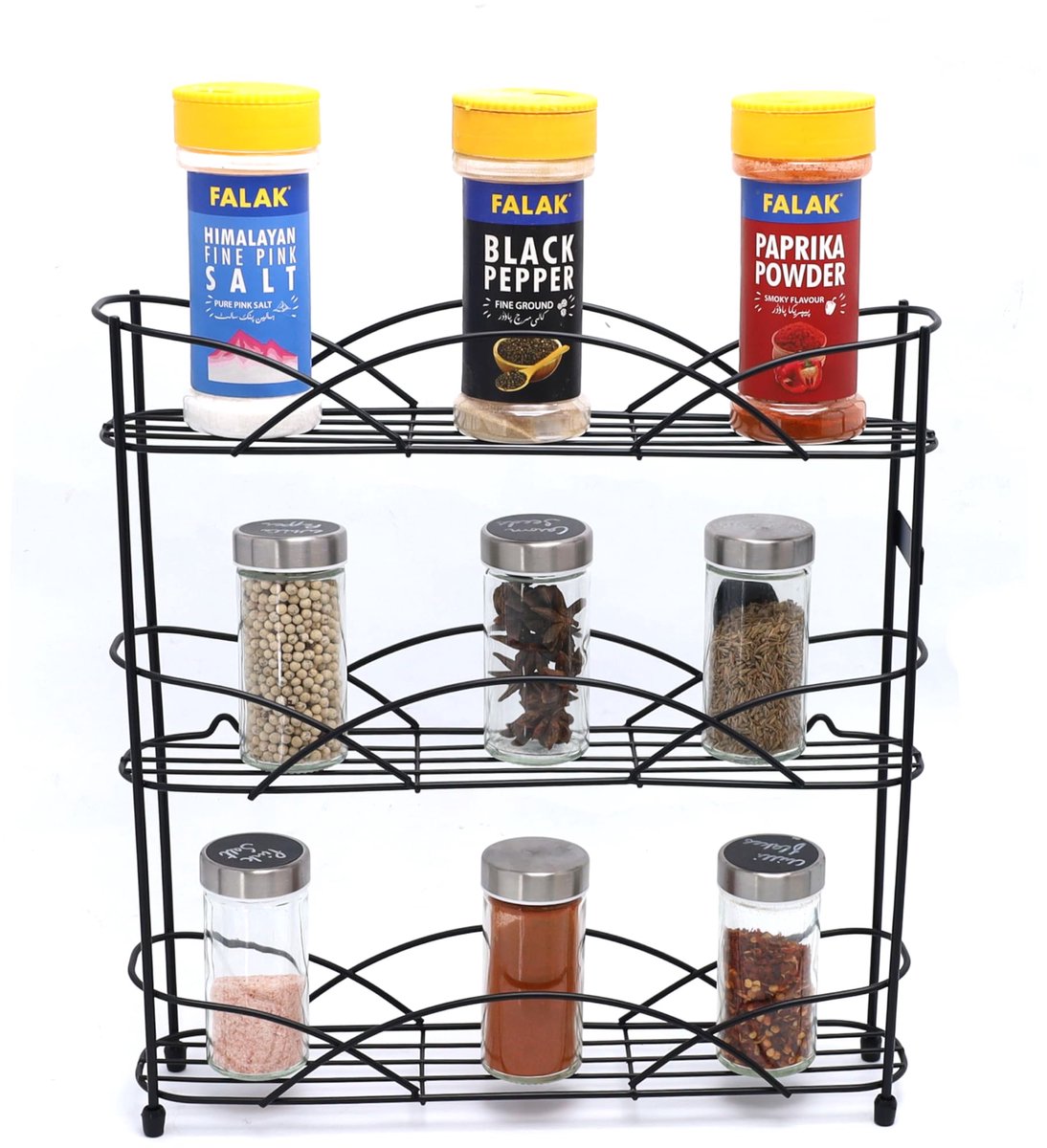 Ibenzoa® Drie verdiepingen kruidenrek voor keuken met vrijstaande opstelling